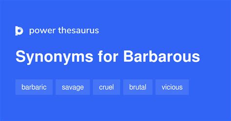 barbarous bet|BARBAROUS Synonyms: 96 Similar and Opposite Words .